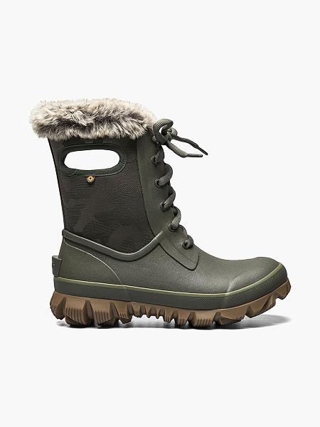 BOGS Boots Deutschland - Arcata Tonal Camo Winterstiefel Damen DunkelGrün DE84975